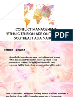 Conflict Management: "Ethnic Tension Are On The Rise in Southeast Asia Nations"