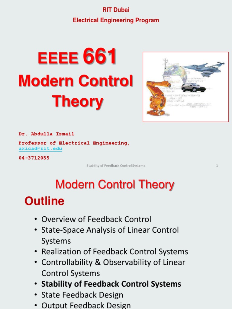 6.control System Stability - Notes | PDF | Stability Theory | Control ...