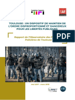 Rapport de L'observatoire Des Pratiques Policières (OPP) Toulouse
