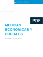 Medidas Económicas y Sociales anunciadas por Macri