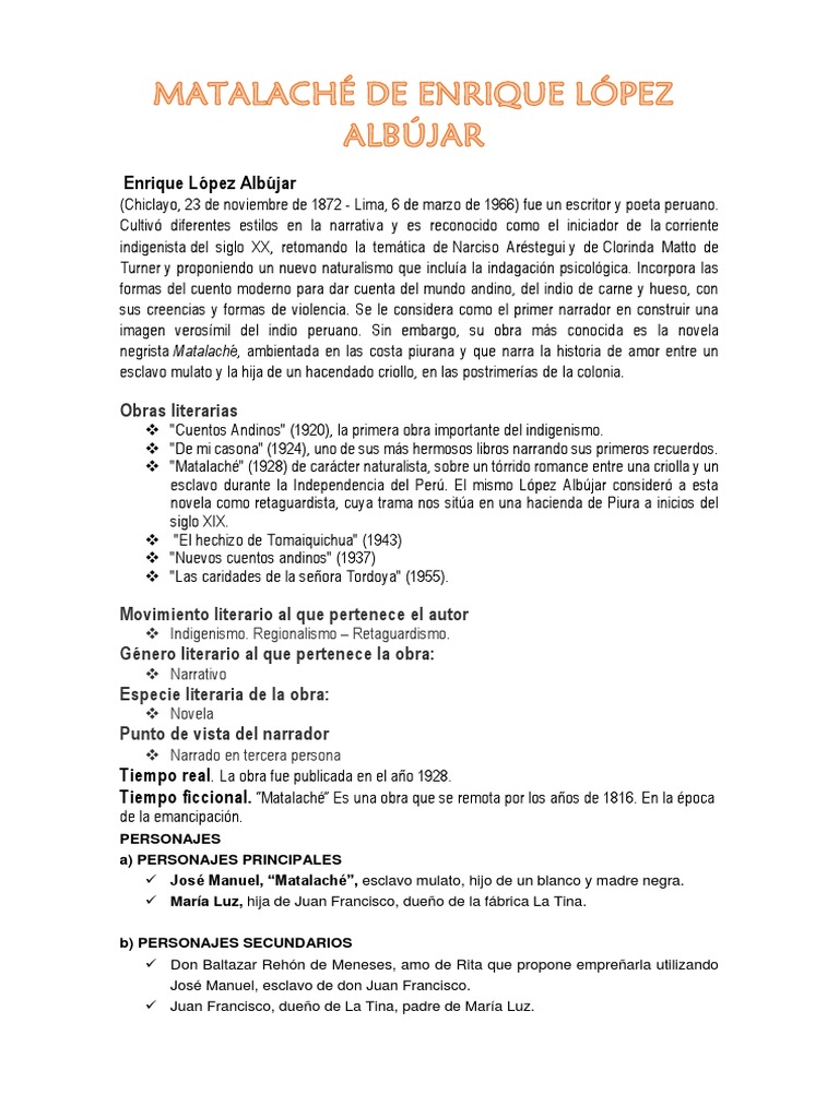 Analisis de Matalaché | PDF