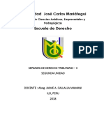 SEPARATA Derecho Tributario II Segunda Unidad PDF