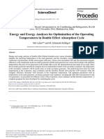 Energy and Exergy Analyses For Optimization of The Operating Temperatures in Double Effect Absorption Cycle