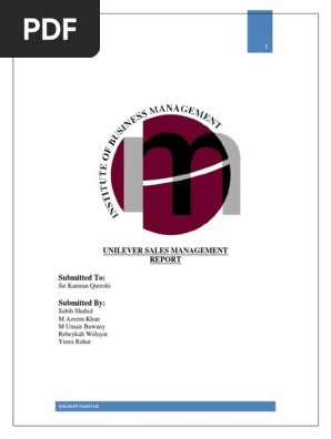 UNILEVER SALES MANAGEMENT REPORT.docx