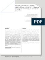 El Modelo de Regulación Tarifaria para El Servicio de Electricidad y El Costo de La Energía PDF