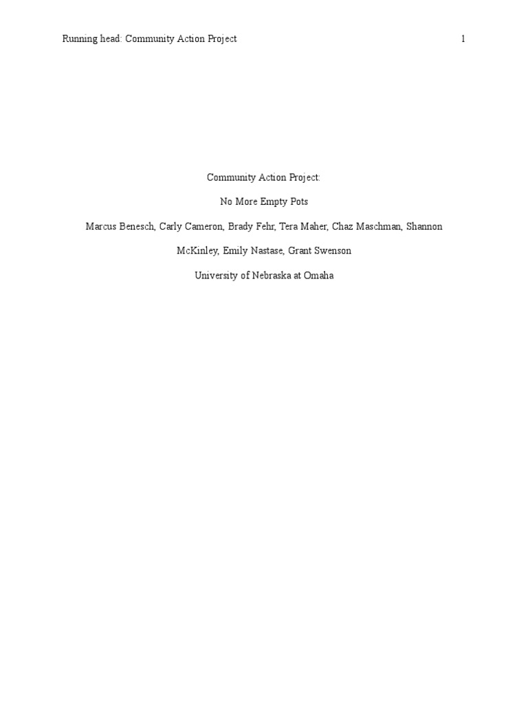 Community Action Project Overview | PDF | Design Thinking | Empathy