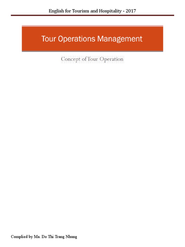 Tour Operation Management | PDF | Language Arts & Discipline | Foreign ...