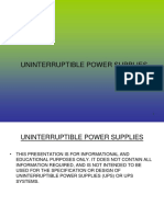 Uninterruptible Power Supplies