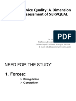 Tourism Service Quality Assessment of SERVQUAL Dimensions