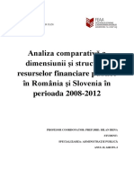 Analiza Comparativa A Dimensiunii Si Structurii Resurselor Financiare Publice in Romania Si Slovenia in Perioada 2008 2012