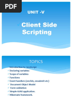 Unit - 5 - Client Side Scripting