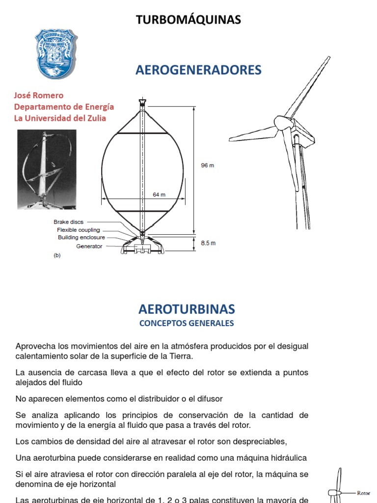 Partes y tipos de aerogeneradores | PDF | Turbina eólica | Turbina