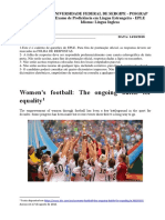 Women's Football: Ongoing Battle for Equality