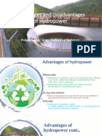 Advantages and Disadvantages of Hydropower: Prepared By: Engr. Hafeez Ur Rehman