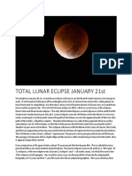 Total Lunar Eclipse January 21st
