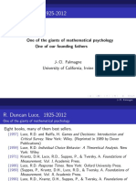 R. Duncan Luce, 1925-2012: One of The Giants of Mathematical Psychology One of Our Founding Fathers