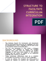 Structure To Facilitate Curriculum Integration