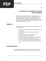 6 Jose Rizal's La Liga Filipina and His Exile in Dapitan: Objectives