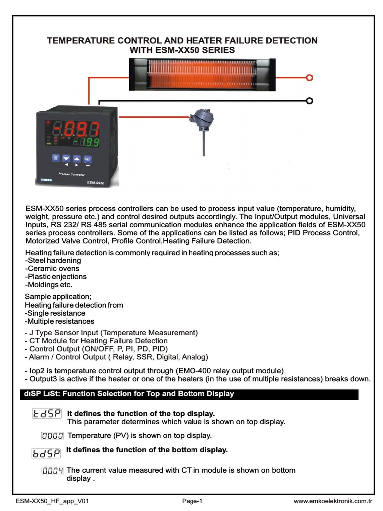 Heater Failure Detection with ESM-XX50 | PDF | Control Theory ...