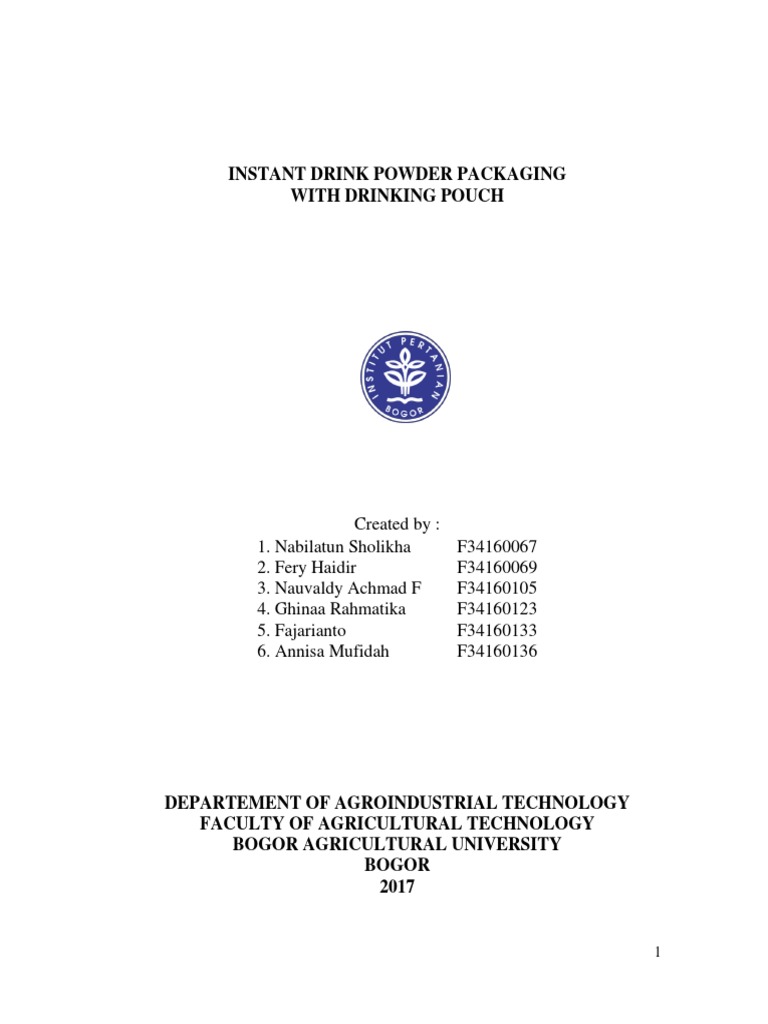 Instant Drink Powder Packaging Guide | PDF