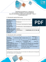 Guía de Actividades y Rubrica de Evaluación - Fase 2 - Contextualización