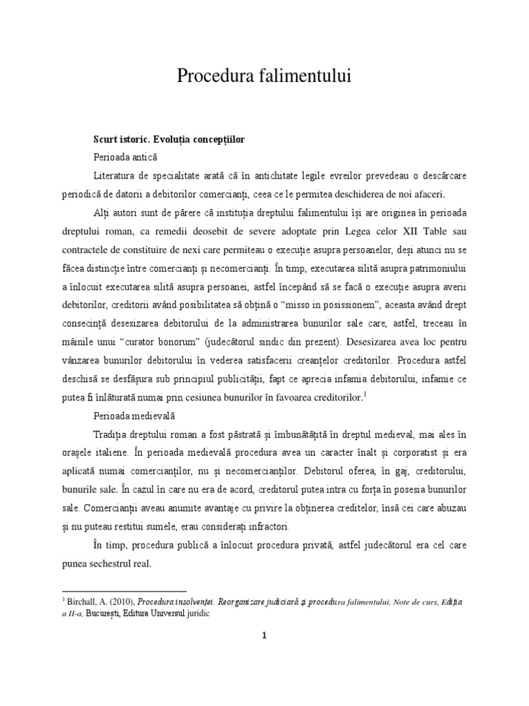 Procedura Falimentului | PDF