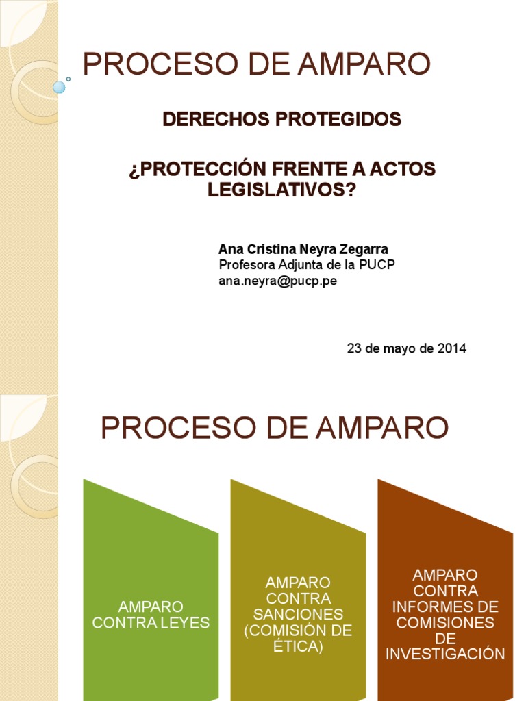 Proceso de Amparo PDF | PDF | Debido al proceso | Mandato