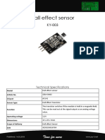 Hall Effect Sensor KY-003 Specs & Details