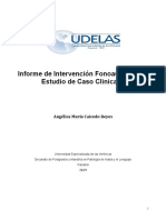 Informe de Intervención Fonoaudiológica Estudio de Caso Clinica III