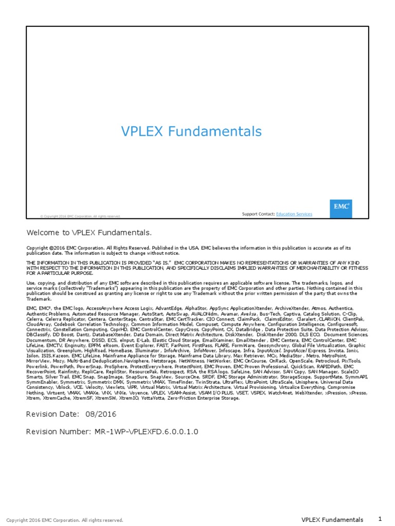 Vplex Fundamentals 6.0 SRG PDF | PDF | Command Line Interface | Cache ...