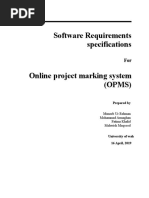 SRS For Online Project Marking System