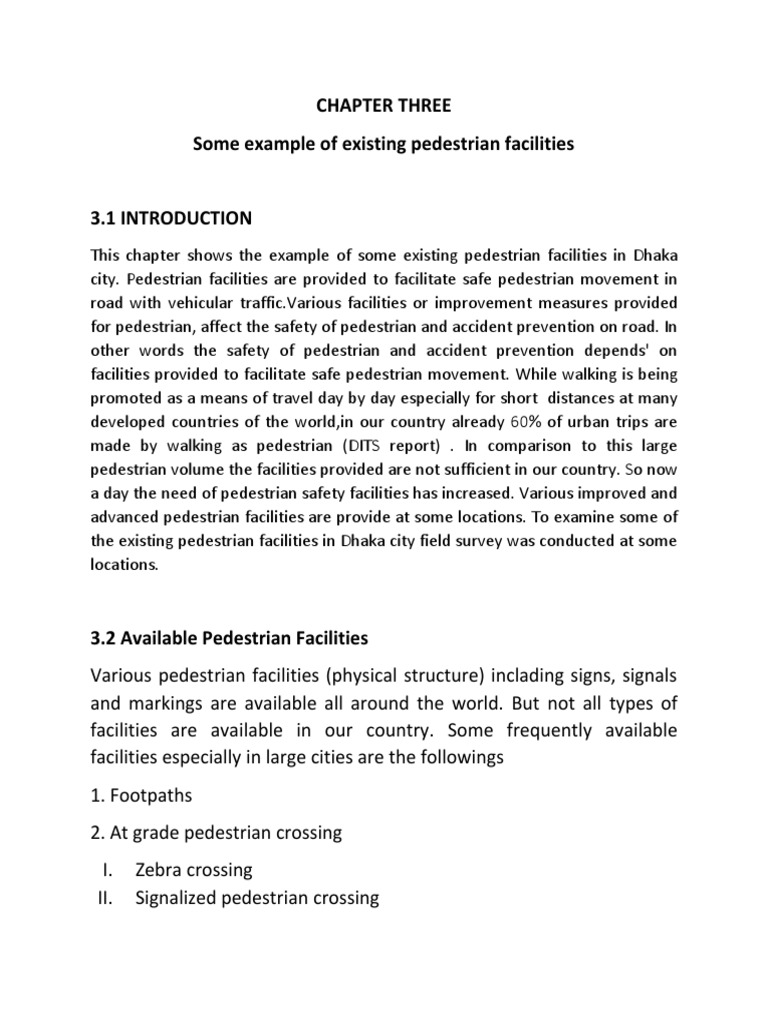 Chapter Three Some Example Of Existing Pedestrian Facilities Pdf