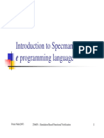 Introduction To Specman and The: e Programming Language