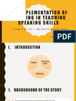The Implementation of Debating in Teaching Speaking Skills