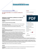 Definiciones, Características y Problemas en El Empleo de Indicadores en Salud