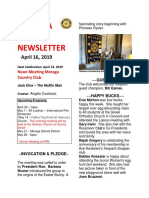 Moraga Rotary Newsletter April 16 2019