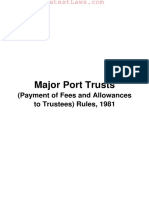 Major Port Trusts (Payment of Fees and Allowances To Trustees) Rules, 1981