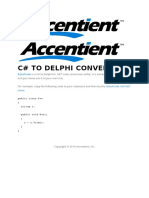 C# To Delphi Converter - Accentient - MHT