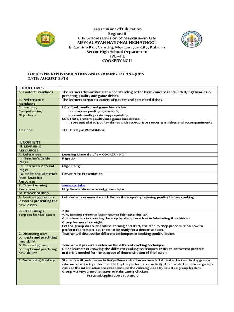 Cot Lesson Plan Cooking Cookbooks Food Wine