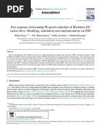 Fast Response Antiwindup PI Speed Controller of Brushless DC Motor Drive: Modeling, Simulation and Implementation On DSP