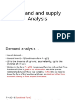 Demand and Supply Analysis