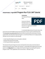 Automatic Payment Program Run F110 - SAP Tutorial