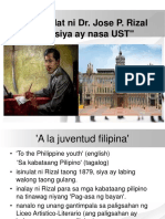 Mga Sinulat Ni DR Jose Rizal Noong Siya Ay Nasa UST 2