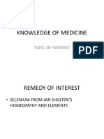 Knowledge of Medicine