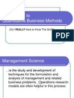 Introduction To Quantitative Business Methods: (Do I REALLY Have To Know This Stuff?)