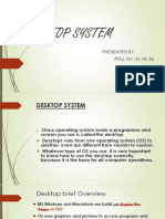 Desktop System: Presented By: Roll No