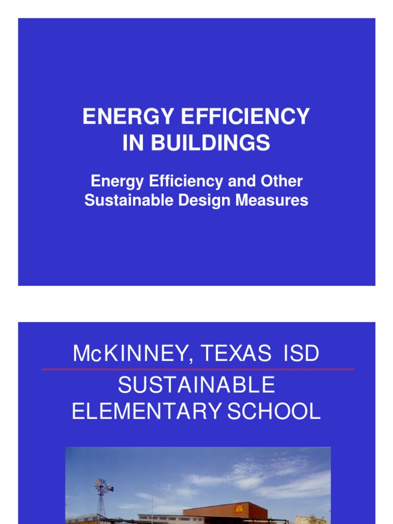 Energy Efficiency in Sustainable Schools | PDF | Efficient Energy Use ...