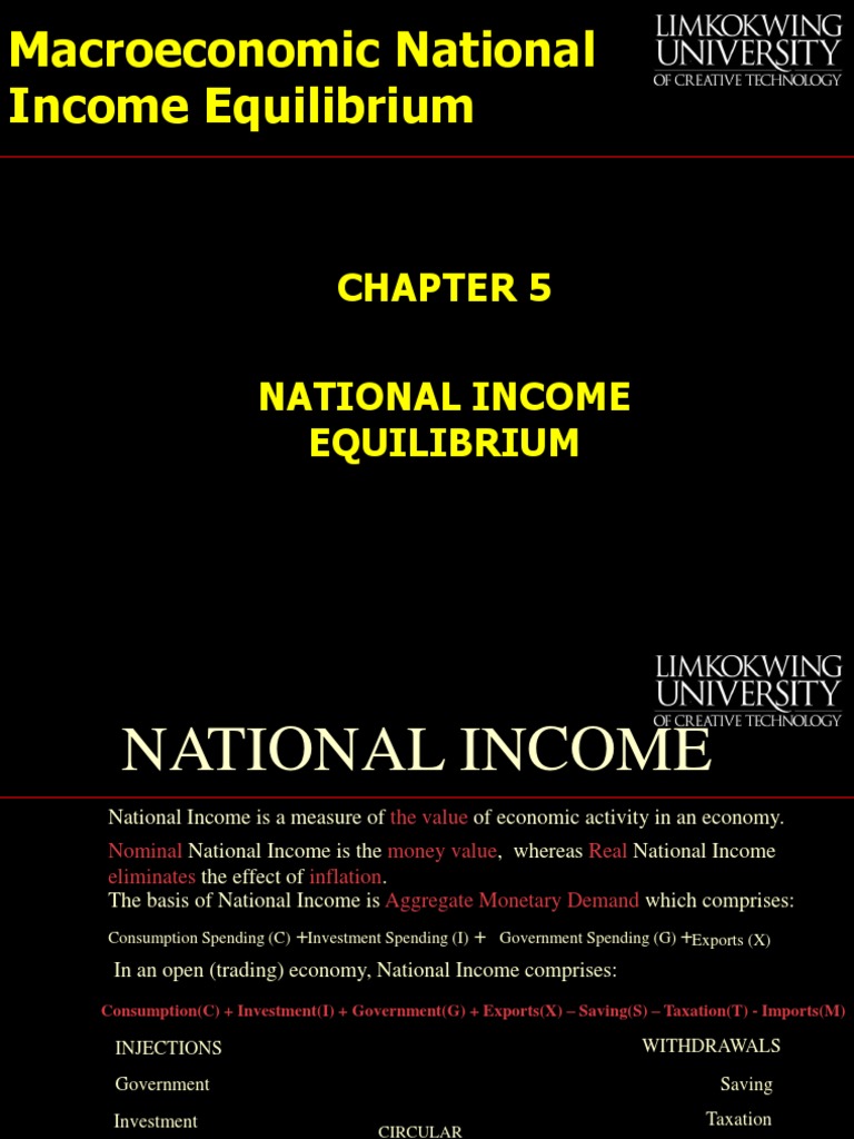 National Income Equilibrium | PDF | Measures Of National Income And ...