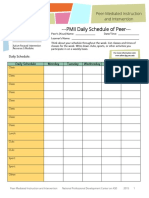 Pmii Daily Schedule For Peer