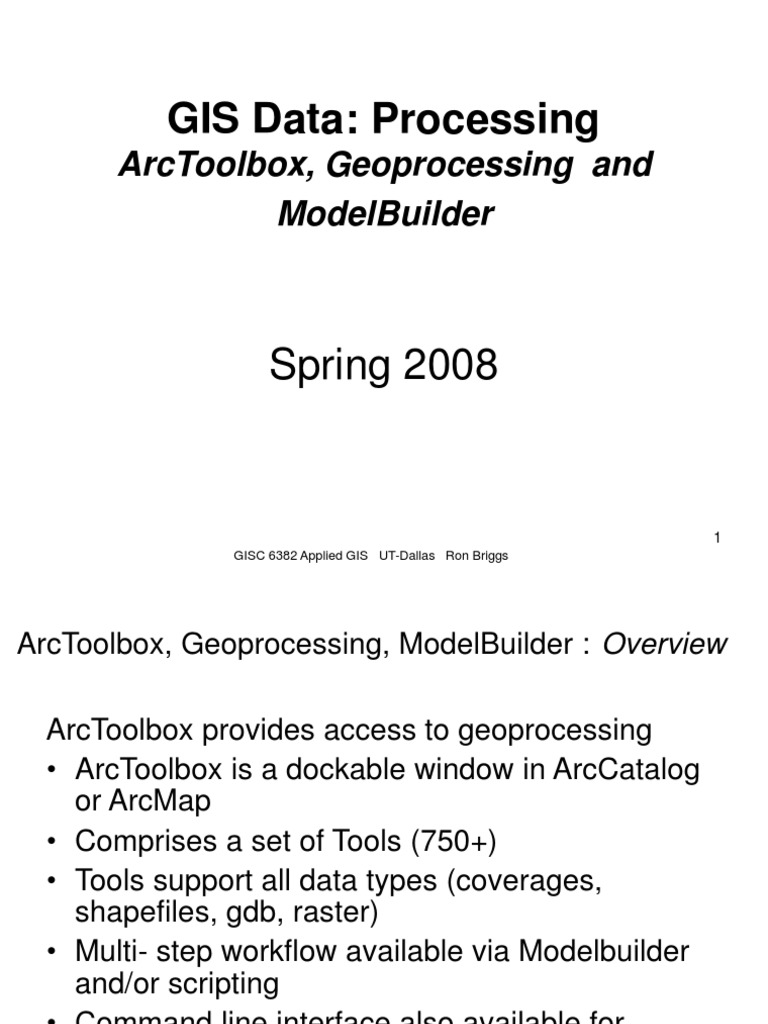 ArcToolbox Overview and Usage Guide | PDF | Arc Gis | Esri